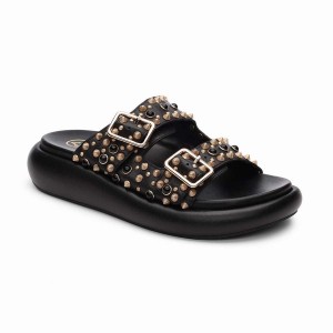Ciabatte Donna Ash Viking Studded Footbed Nere | 556704-010