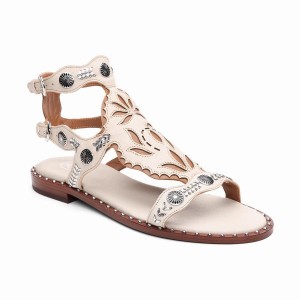 Sandali Donna Ash Paraiba Embellished Flat Beige | 225243-220
