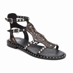Sandali Donna Ash Plaza Studded Flat Nere | 012936-131