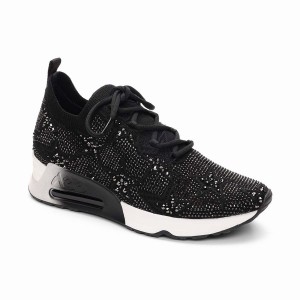 Sneakers Donna Ash Lucky Shine Knit Nere | 778214-816