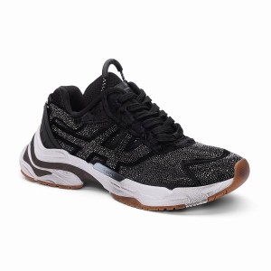 Sneakers Donna Ash Race Strass Glitter Fashion Nere | 608571-089