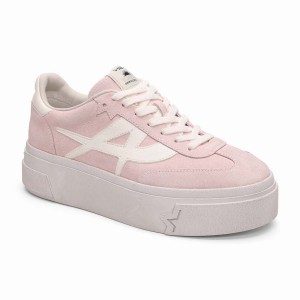 Sneakers Donna Ash Starmoon Suede Platform Rosa | 472155-705