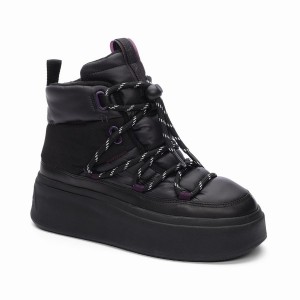 Stivali Donna Ash Montana Puffy Nylon Winter Nere | 083569-979
